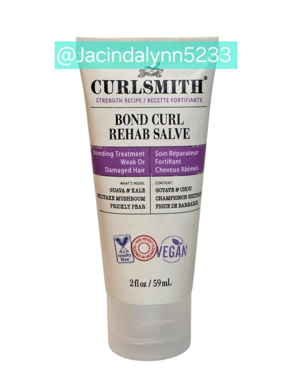 Curlsmith Bond Curl Rehab Salve Travel Size Vegan Haircare Pre Shampoo Treatment